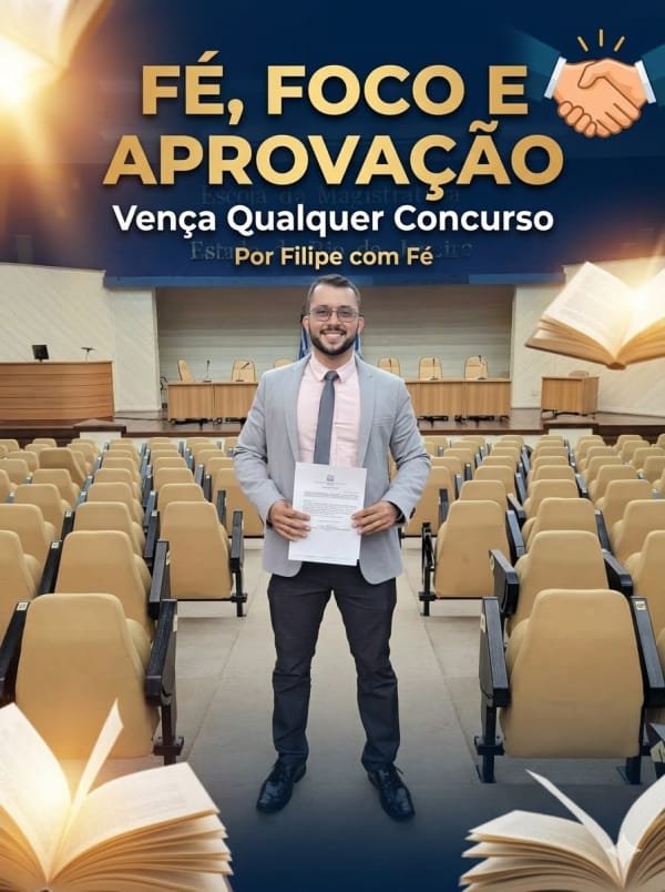 Capa do livro Fé, Foco e Aprovação: Vença Qualquer Concurso